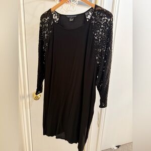 French Connection Black Long Sleeve Dress